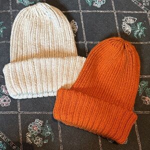 Lot of 2 Monki Oversized Chunky Knit Beanies